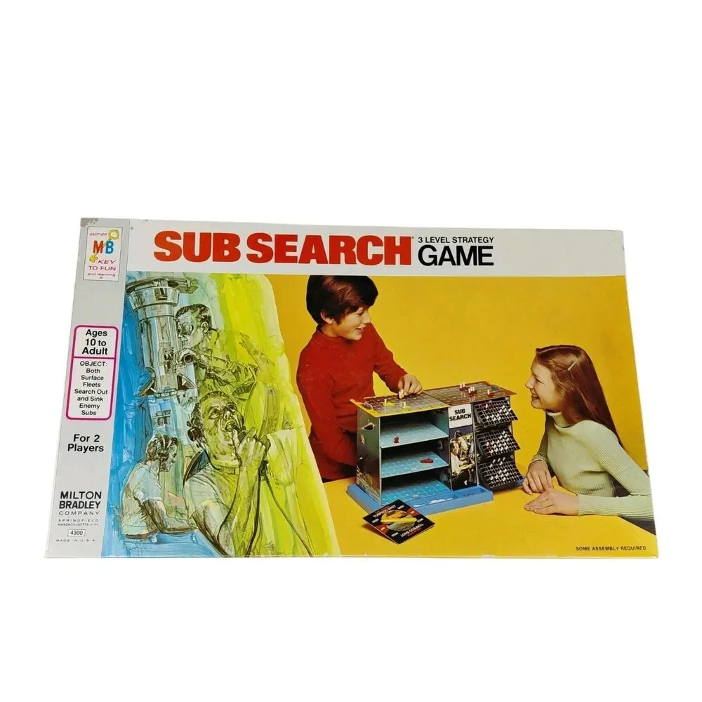 Milton Bradley Sub Search 3 Level Family Board Game Complete Vtg 1973